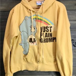 Yellow Grumpy Care Bears Hoodie